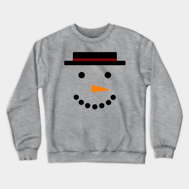 Snowman Face Crewneck Sweatshirt by numpdog